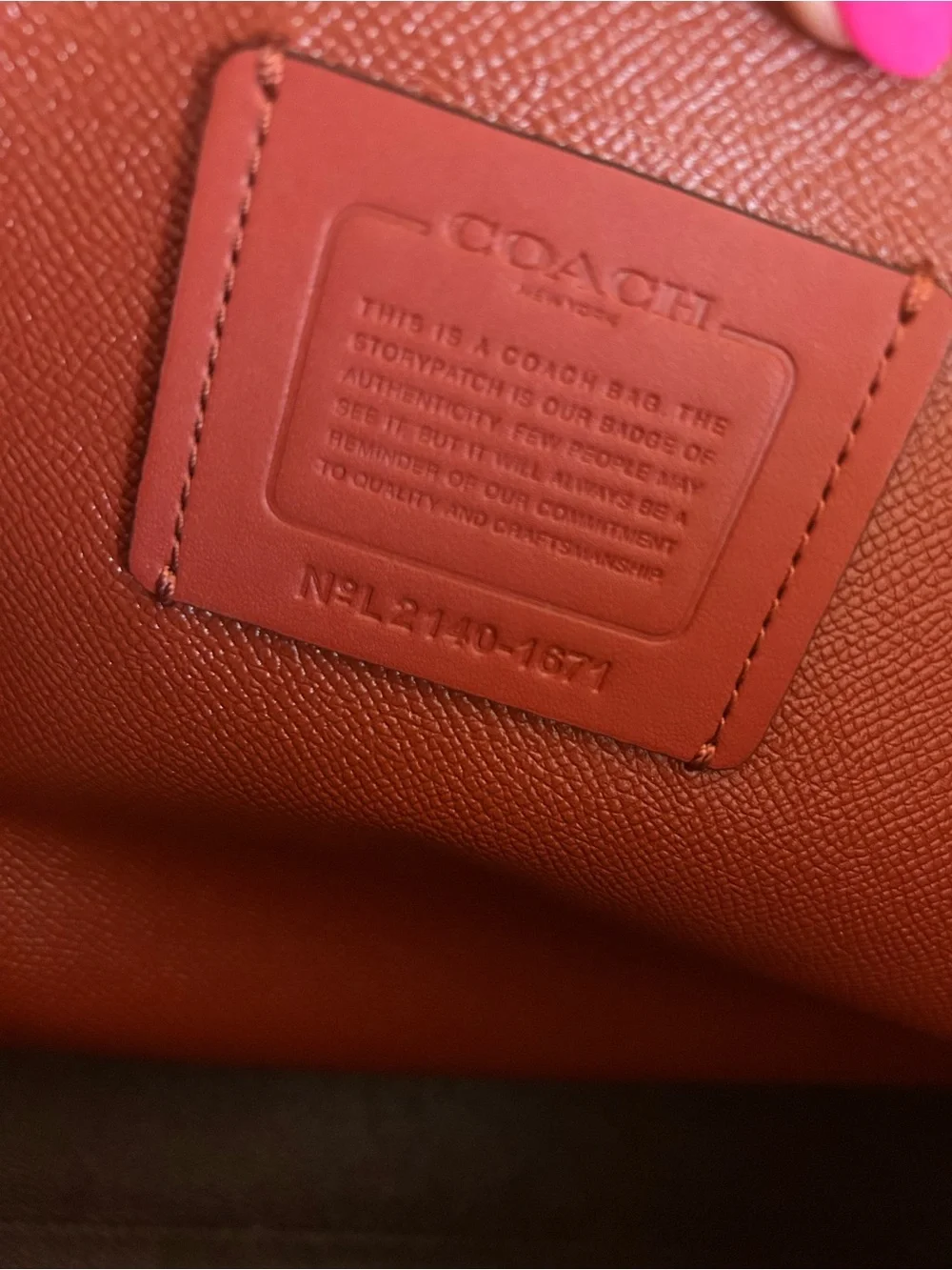 Coach Pebbled Leather Tote in Tan with Contrasting Interior